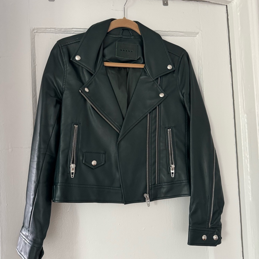 Blank NYC Green Leather Jacket